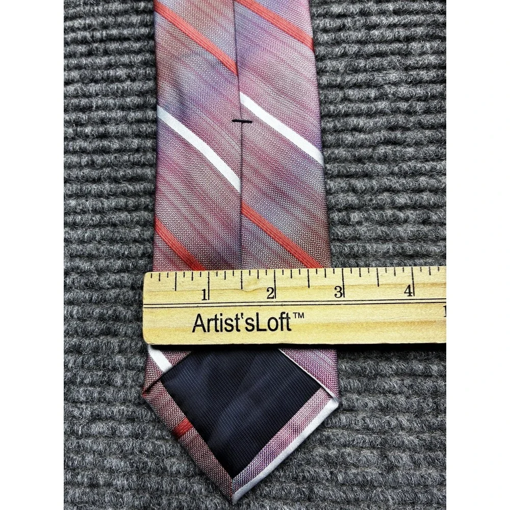 Haggar Polyester Tie Mens One Size Multicolor Striped Woven Set Of 3‎ Necktie